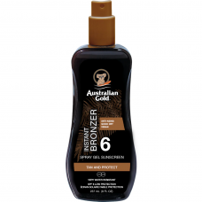 Australian Gold SPF 6 Spray Gel Sunscreen With Instant Bronzer - Сонцезахисний спрей-гель з миттєвим бронзатором. 237 мл 